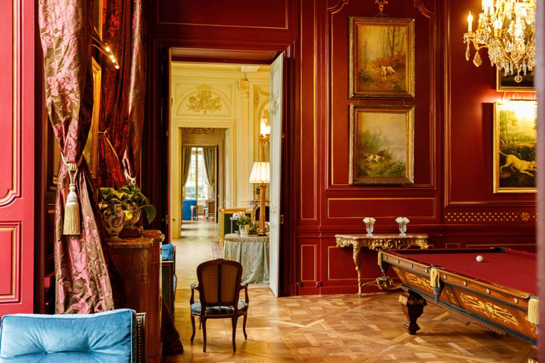 Hotel Château du Grand-Lucé – Francie | Exclusive Tours Billiards Room_2