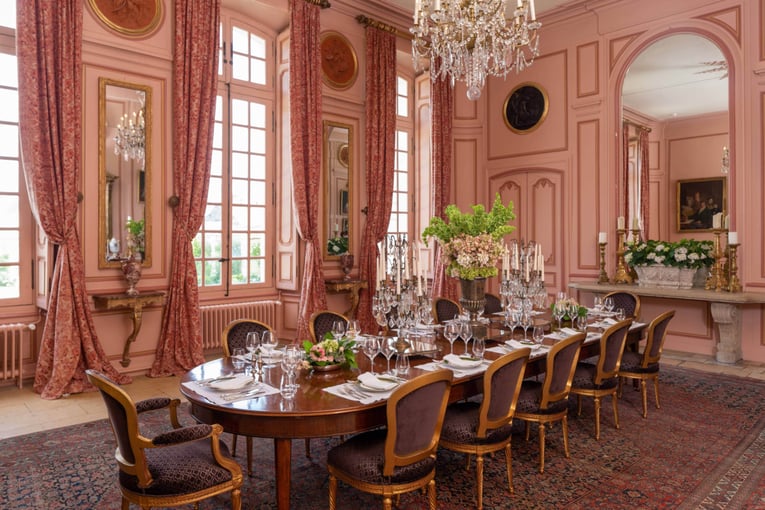 Hotel Château du Grand-Lucé – Francie | Exclusive Tours DinningRoom_Photo Credit Michael Spengler (1)