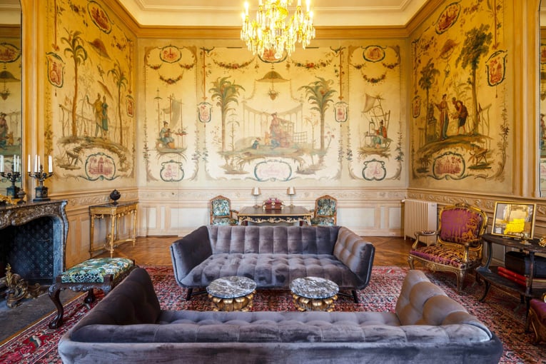 Hotel Château du Grand-Lucé – Francie | Exclusive Tours SalonChinois_Photo Credit Michael Spengler