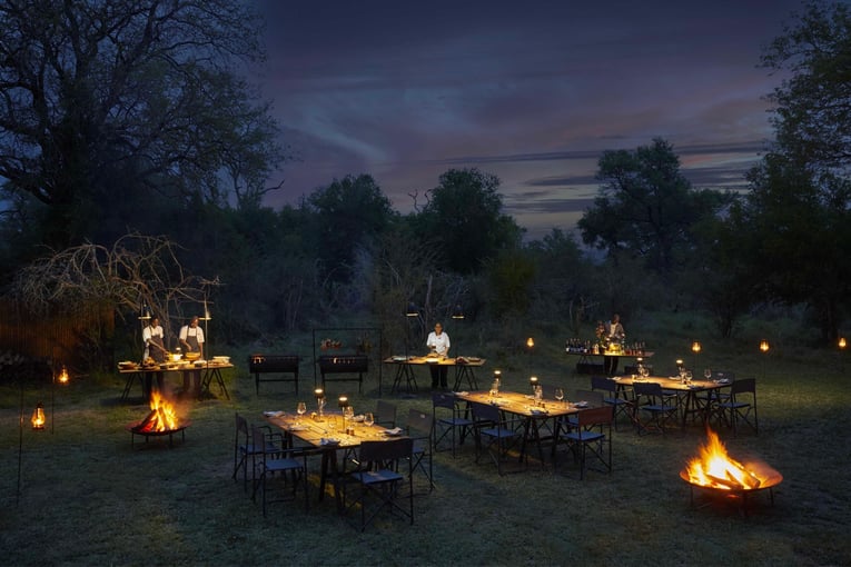 Lion Sands River Lodge, Jihoafrická republika – Sabi Sands | Exclusive Tours Lion Sands River Lodge Bush Dinner