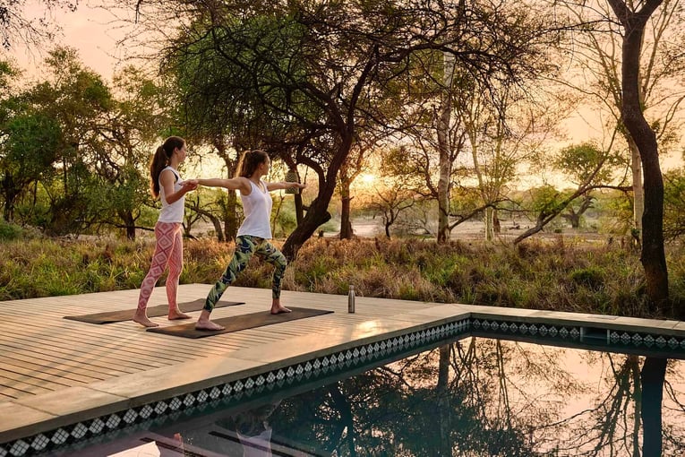 Malewane Lodge at Royal Malewane | Exclusive Tours Waterside Yoga