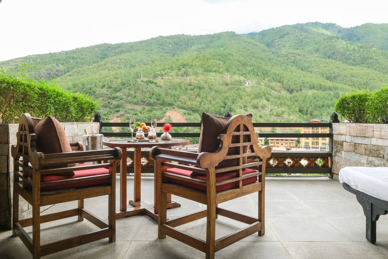 Pemako Thimphu, Bhútán – Thimbú | Exclusive Tours balcony