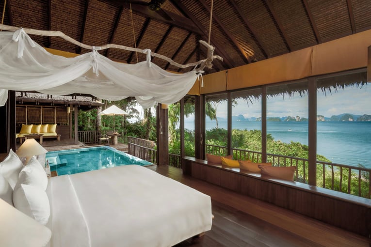 Six Senses Yao Noi, Thajsko - Phang Nga Bay 1_Beachfront_Pool_Villa_bedroom