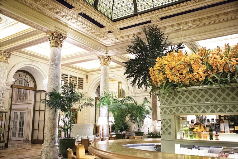 The Plaza Hotel, Spojené státy Americké – New York | Exclusive Tours The_Palm_Court_Architecture_BarAndColumns