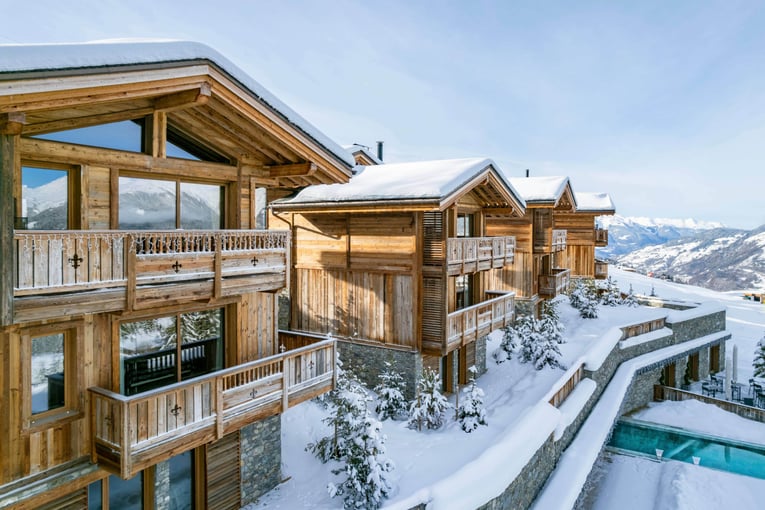 Ultima Courchevel Belvédère | Exclusive Tours Exterior of Prestige Residences, Sud Resort, Ultima Courchevel Belvédère