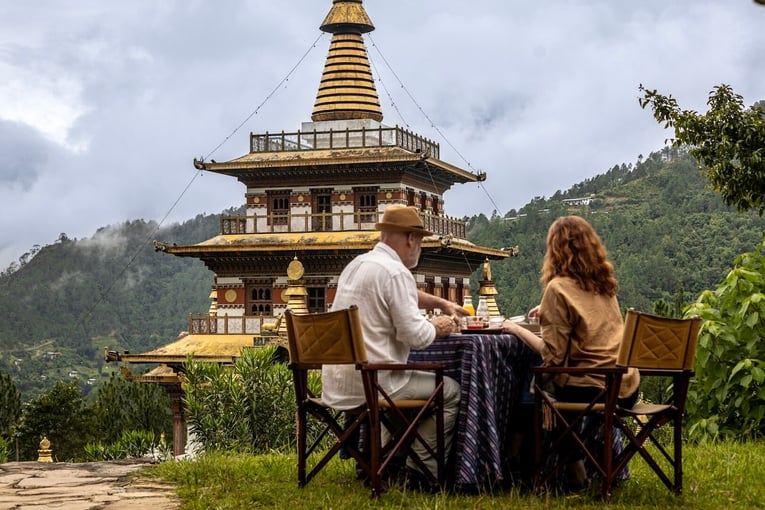 andBeyond Punakha River Lodge | Exclusive Tours Bhutan-Punakha-River-Lodge-Khamsum-Yuelley-Picnic-1