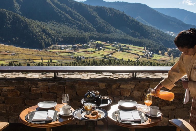 andBeyond Punakha River Lodge | Exclusive Tours gangtey-lodge-breakfast